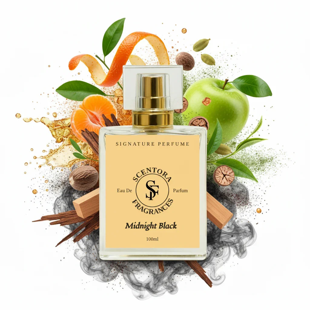 Midnight Black Perfume – Inspired by J@guar Black - Scentora Fragrances