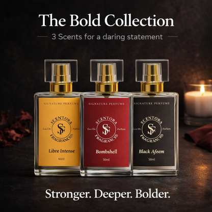 libre intense, bombshell, black afeem 50ml